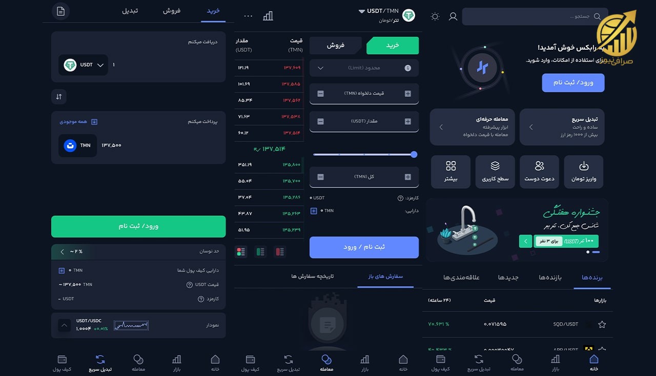 بررسی اپلیکیشن صرافی رابکس