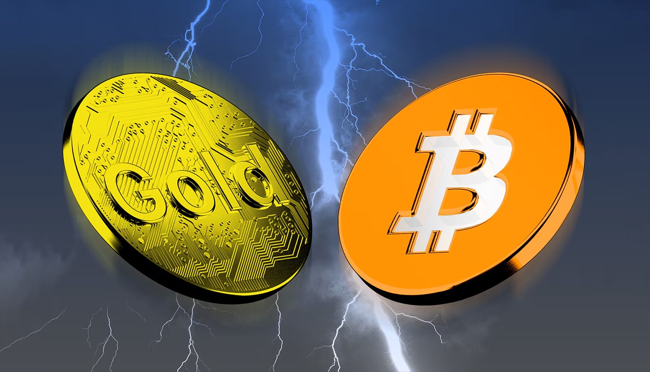 مقایسه‌ی مستقیم طلا و بیت‌کوین